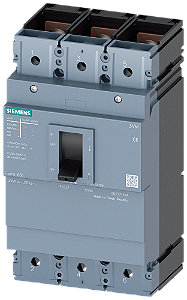 Disjuntor Iec Frame 630 Classe Da Capacidade De Comutação N Icu 36kA 415V De 3 Polos Proteção De Instalações TM210 Ftfm In 630A Proteção Contra Sobrecarga Ir 630A Ajustado De Modo Fixo Proteção Contra Curto-Circuito Ii 8 X 3VM1463-4ED32-0AA0 Siemens