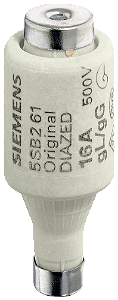 Fusível Diazed Dii 10A 500Vca Gg 5SB251 SIEMENS