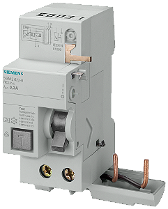 Bloco De Disjuntor De Corrente De Fuga Independente Da Tensão De Rede De 2 Polos Tipo Ca In 63 A 500 Ma Un Ca 230 V Para 5SY Bloco Diferencial Sentron 5SM2 Para A Combinação Com Disjuntores Da Linha Para A Proteção De Pessoas Ao 5SM2725-0 Siemens