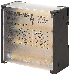 Bloco Distribuição 4P 80A 690V 5St2 501 5ST2501 SIEMENS