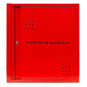 Estacao De Bloqueio Em Aco Vermelha G 30 Ganchos Ebag Tagout