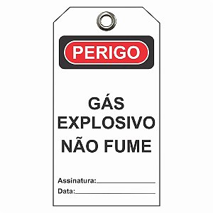 Etiqueta De Perigoflexivel / Descr.: Gas Explosivo, Nao Fume. Etfbr03 Tagout