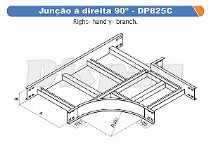 Juncao Direita Aço Carbono 90G Curvilineo 320 200Mm Gf Aba Interna Alt 100Mm