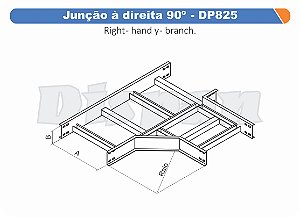 Juncao Direita Aço Carbono 90G Raio Segmentado 520 1200Mm Gf Aba Externa Alt 100Mm