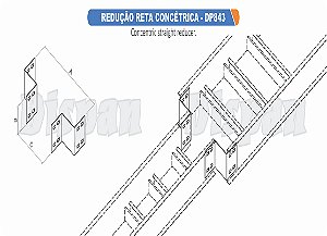 Redução Reta Concêntrica Leito Aço Carbono Raio Segmentado 320 1100/200Mm Gf Aba Externa Alt 100Mm