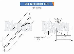 Septor Dividor Para Leito 100X19 100X19Mm Aço Carbono Gf