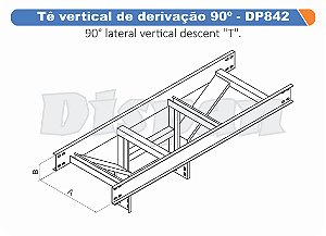 Te Vertical De Derivação Leito Aço Carbono 90G Raio Segmentado 320 200Mm Gf Aba Externa Alt 100Mm