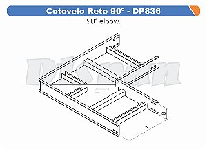 Cotovelo Para Leito Reto Aço Carbono 90G Raio Segmentado 320 200Mm Gf Aba Externa Alt 100Mm