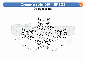 Cruzeta Para Reta Aço Carbono Raio Segmentado 320 200Mm Gf Aba Externa Alt 100Mm