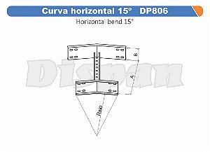 Curva Para Leito Horizontal Aço Carbono 15G Raio Segmentado 320 700Mm Gf Aba Interna Alt 100Mm