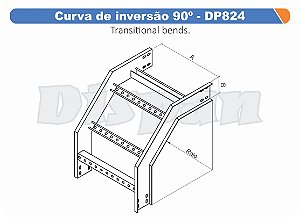 Curva Para Leito Inversao Aço Carbono 90G Raio Segmentado 320 800Mm Gf Aba Externa Alt 100Mm