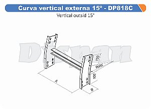 Curva Para Leito Vertical Externa Aço Carbono 15G Curvilineo 520 1000Mm Gf Aba Interna Alt 100Mm