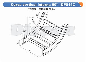 Curva Para Leito Vertical Interna Aço Carbono 60G Curvilineo 320 600Mm Gf Aba Externa Alt 100Mm