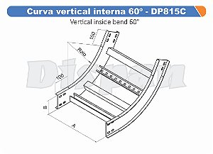 Curva Para Leito Vertical Interna Aço Carbono 60G Curvilineo 520 300Mm Gf Aba Interna Alt 100Mm