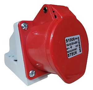 Tomada Sobrepor Brasikon 6P+T 16A 380/440V 6H VM IP44 S1006 Steck