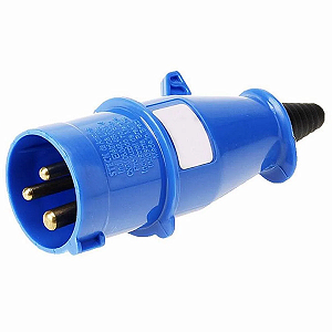 Plugue Newkon 2P+T 16A 200/250V 6H Azul Ip44 N3076 Steck