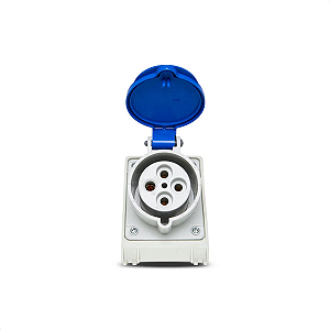 Tomada Sobrepor Newkon 3P+T 32A Azul Steck N4209