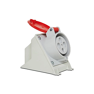 Tomada Sobrepor Newkon 3P+T 32A Vermelho Steck N4206