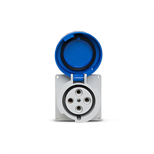 Tomada Embutir Newkon 3P+T 63A Azul Steck N4549
