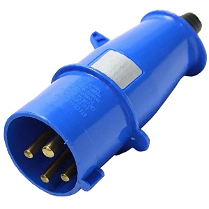 Plugue Newkon 3P+T 16A Azul Steck N4079