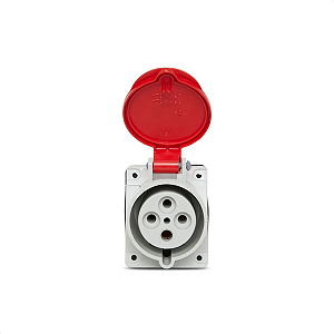 Tomada Embutir Newkon 3P+T 32A Vermelho Steck N4246