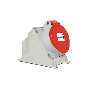 Tomada Sobrepor Newkon 2P+T 32A Vermelho Steck N3209