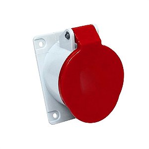 Tomada Embutir Newkon 380/440V 2P+T Vermelho Steck N3049