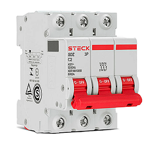 Disjuntor Serie Sd63 10A 3P Curva C 3Ka SDD63C10 Steck