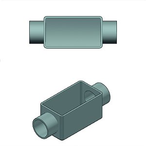 Caixa Fixa Conduletzel Alu Cinza C 1/2" Tampa Cega Ved Pvc Npt C-10 NPT C/ TP+V PVC ALU CZ Wetzel