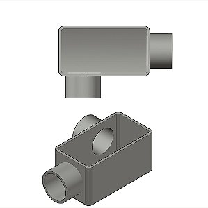 Caixa Fixa Conduletzel Alu Cinza Lr 3/4" Bsp LR-15 CORPO ALU CZ Wetzel