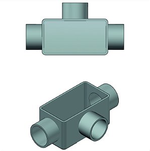 Caixa Fixa Conduletzel Alu Cinza T 2.1/2" Tampa Cega Ved Pvc Npt T-40 NPT C/ TP+V PVC ALU CZ Wetzel