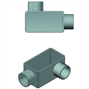 Caixa Fixa Conduletzel Alu Cinza Ll 1.1/4" Tampa Cega Bsp LL-25 C/ T ALU CZ Wetzel