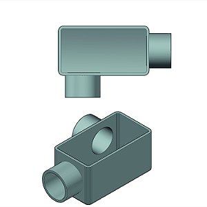 Caixa Fixa Conduletzel Alu Lr 2" Tampa Cega Paraf Inox Bsp LR-35 C/ T PARAF INOX ALU S/ PINT Wetzel