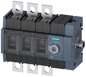 Seccionador De Corte Em Carga 125A Tam 2 De 3 Polos Acionamento Lateral Direito Equipamento De Base Sem Manípulo Conexão Plana Incl Separadores De Fases Chave Seccionadora 3KD De Até 1600 A Como Chave Principal Interruptor De 3KD3234-0NE40-0 Siemens