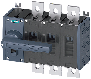 Seccionador De Corte Em Carga 500A Tam 4 De 3 Polos Acionamento Frontal Esquerdo Dispositivo Completo Com Acionamento Direto Cinza Conexão Plana Chave Seccionadora 3KD De Até 1600 A Como Chave Principal Interruptor De 3KD4432-0QE10-0 Siemens