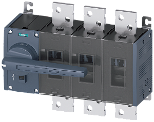 Seccionador De Corte Em Carga 1250A Tam 5 De 3 Polos Acionamento Frontal Esquerdo Dispositivo Completo Com Acionamento Direto Cinza Conexão Plana Chave Seccionadora 3KD De Até 1600 A Como Chave Principal Interruptor De 3KD5232-0RE10-0 Siemens