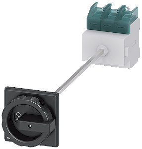 Sentron Seccionador De Corte Em Carga 3LD Interruptor Principal De 3 Polos Iu 100 A Potência De Operação/ A CA-23 A A 400V 37 Kw Fixação No Piso Com Acoplamento Da Porta Acionamento Rotativo Preto Fixação De 4 Furos Para O 3LD2714-0TK51 Siemens