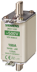 Fusível Nh Am T.00 160A 500Vca 3ND1836 SIEMENS