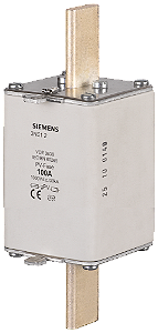 Elemento De Fusível Pv Com Contatos De Faca NH1 In 125 A Gpv Un Cc 1000 V Indicador Frontal Elemento Fusível Pv Sentron 3NE1 Para Os Requisitos Elevados Em Aplicações Fotovoltaicas Os Fusíveis Fotovoltaicos Foram Especialmente 3NE1222-4 Siemens