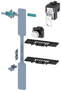 Conjunto De Montagem Para Fixação 3NP1 De 4 Polos Para Montagem Em Barramento Coletor De 60mm 8US Para Tamanho Da Estrutura NH1 Com Terminal De Caixa Ou Conexão Plana Acessórios Para Seccionador De Corte Em Carga Fusível 3NP1 3NP1944-1ED00 Siemens