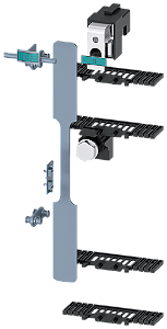 Conjunto De Montagem Para Fixação 3NP1 De 4 Polos Para Montagem Em Barramento Coletor De 60mm 8US Para Tamanho Da Estrutura NH2 E NH3 Com Terminal De Caixa Ou Conexão Plana Acessórios Para Seccionador De Corte Em Carga Fusível 3NP1954-1ED00 Siemens
