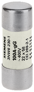 Fusível Cilind 22X58Mm Gg 100A 3NW6230-1 SIEMENS