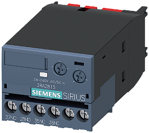 Com Retardo Eletrônico Contato Auxiliar Atrasado No Desligamento Sem Sinal De Comando Relé 1 Nf + 1 Na Faixa Temporal 0,05-100 S Ca/Cc 24-240 V 50/60 Hz Varistor Integrado Para Amortecimento De Bobinas Protetoras Terminais Com 3RA2815-1FW10 Siemens