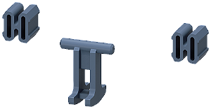 Dispositivo De Ligação Mecânica Bloqueio Lateral Para Contator 3RT202 3RT232 Composto De 2 Conectores E 1 Armadura Magnética Para 1 Combinação Simples Eficiente E Sempre Atual - O Sistema De Componentes Modulares Sirius 3RA2922-2H Siemens