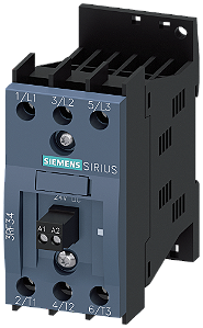 Contator Semicondutor De 3 Fases Ca 53 / 5,2 A / 40 C 48-480 V / 110-230 V Ca 2 Fases Controladas Com Ligação Instantânea Conexão Parafusada Protecção Semi-Condutor Sirius 3RF34 Para A Comutação De Motores Para A Ligação E 3RF3405-1BB24 Siemens