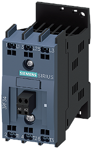 Contator Semicondutor De 3 Fases Ca 53 / 5,2 A / 40 C 48-480 V / 24 V Cc 2 Fases Controladas Com Ligação Instantânea Conexão De Mola Protecção Semi-Condutor Sirius 3RF34 Para A Comutação De Motores Para A Ligação E Desconexão 3RF3405-2BB04 Siemens