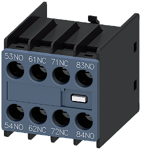 Interruptor Auxiliar No Lado Frontal 2 Na + 2 Nf 53/54 61/62 71/72 83/84 Caminho De Corrente 1 Na 1 Nf 1 Nf 1 Na Conexão Parafusada Para Contatores E Contatores Auxiliares Interruptor Auxiliar Sirius 3RH29 Para A Ampliação 3RH2911-1XA22-0MA0 Siemens