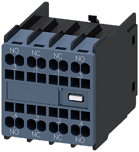 Interruptor Auxiliar No Lado Frontal 2 Na + 2 Nf 3/ 4 1/ 2 1/ 2 3/ 4 Caminho De Corrente 1 Na 1 Nf 1 Nf 1 Na Terminal De Mola Para Contatores E Contatores Auxiliares Interruptor Auxiliar Sirius 3RH29 Para A Ampliação De 3RH2911-2FA22 Siemens