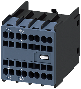 Interruptor Auxiliar No Lado Frontal 1 Na + 1 Nf 1/ 2 3/ 4 --/-- --/-- Caminho De Corrente 1 Nf 1 Na -- -- Terminal De Mola Para Contatores E Contatores Auxiliares Interruptor Auxiliar Sirius 3RH29 Para A Ampliação De Contactos 3RH2911-2HA11 Siemens
