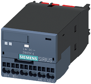 Elemento De Acoplamento Cc 24 V Terminal De Mola Para Montagem No Lado Frontal Nos Contatores 3RT20 E Contatores Auxiliares Simples Eficiente E Sempre Atual - O Sistema De Componentes Modulares Sirius 3RH2914-2GP11 Siemens